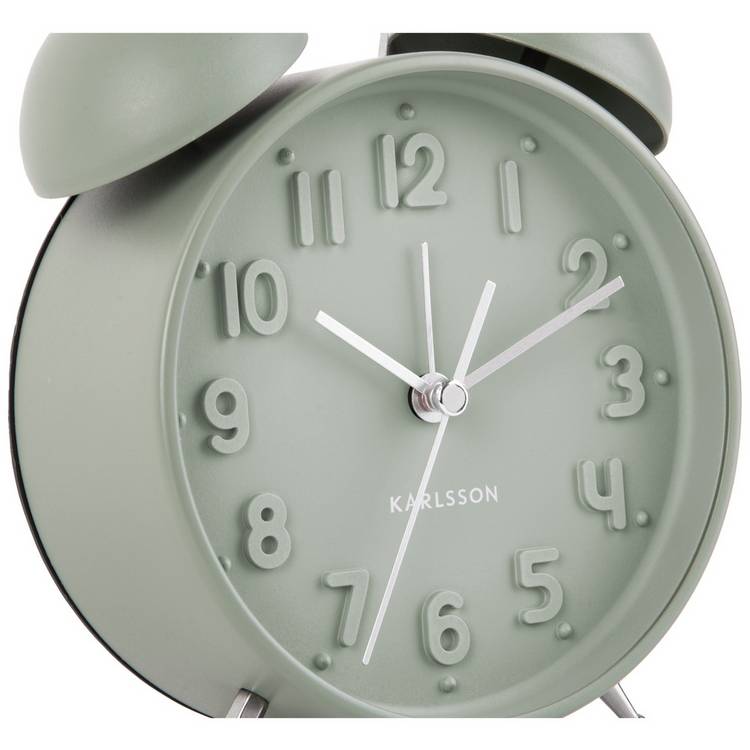 Karlsson Iconic alarm clock sage green, imported from the UK