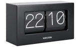 Karlsson table flip clock black matte (British brand)