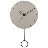 Karlsson Studs grey pendulum wall clock - British product