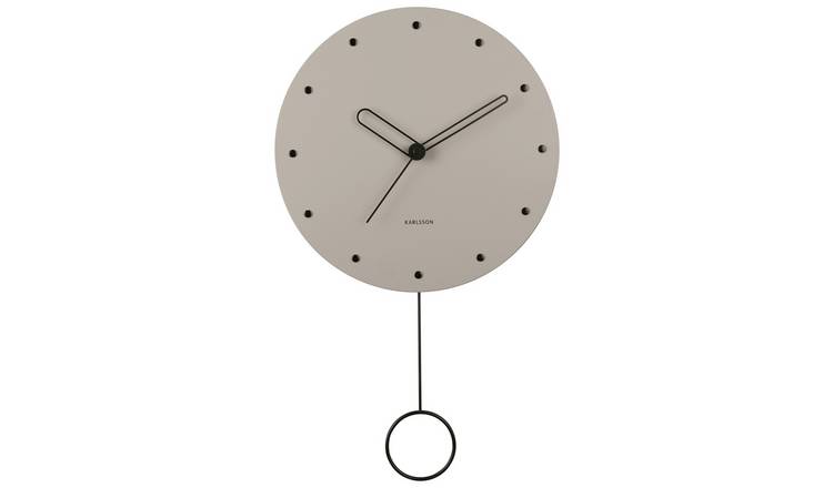 Karlsson Studs grey pendulum wall clock - British product