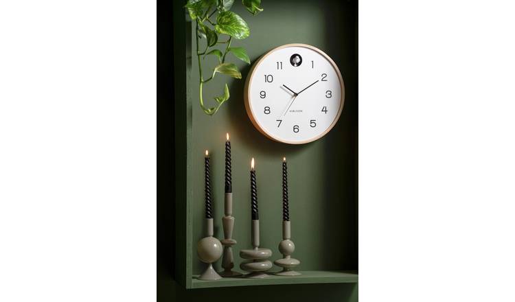 Karlsson cuckoo wall clock birch white 31.5cm - British product