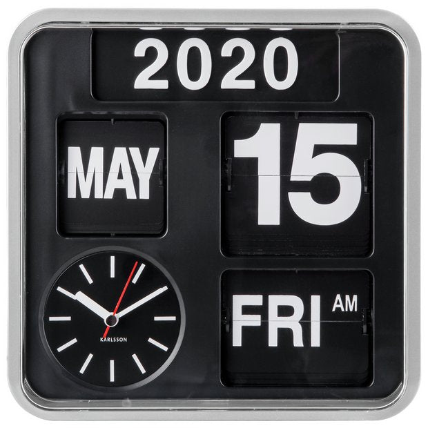 Karlsson mini flip wall clock 24cm - British product
