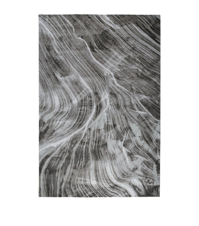 Harrods The Rug Company David Rockwell Wool-Silk Falls Graphite Rug 3.05m x 2.44m- Buy online at McGrocer