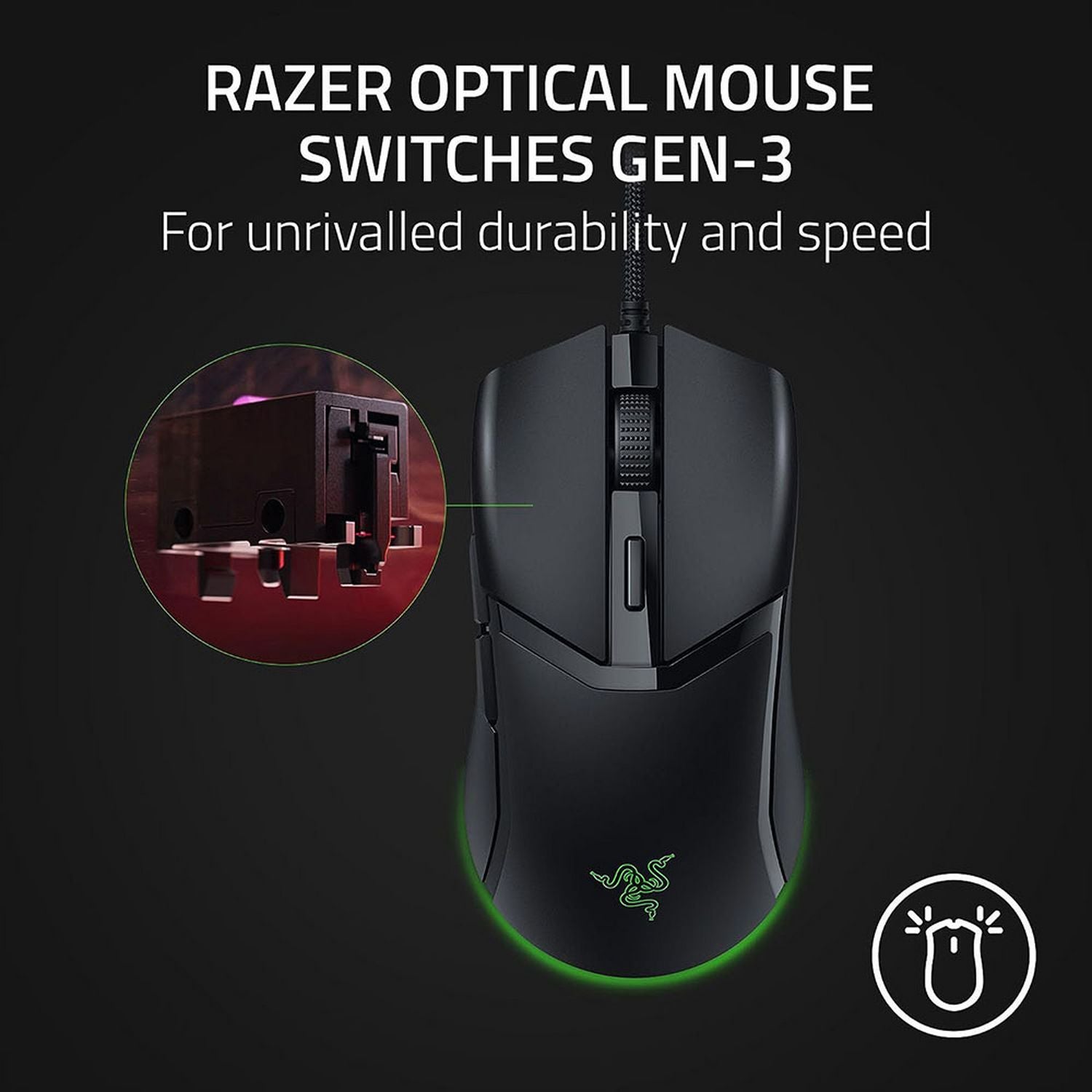 Razer Cobra wired gaming mouse black, imported from the UK