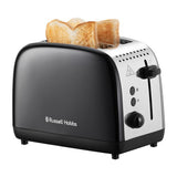 Russell Hobbs stainless steel toaster black 2 slice, imported from the UK