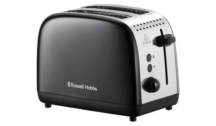 Russell Hobbs Stainless Steel 2 Slice Black Toaster 26550