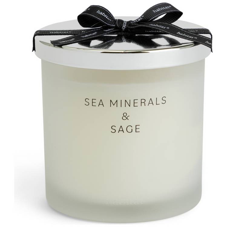 Habitat sea minerals and sage candle 10cm, imported from the UK