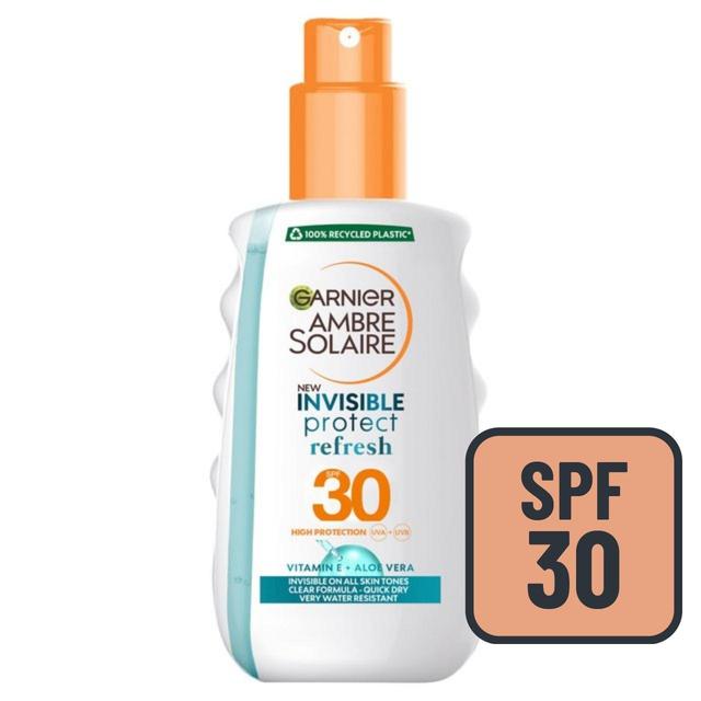 Garnier Ambre Solaire Invisible Protect SPF 30 Refresh Sun Cream Spray   200ml