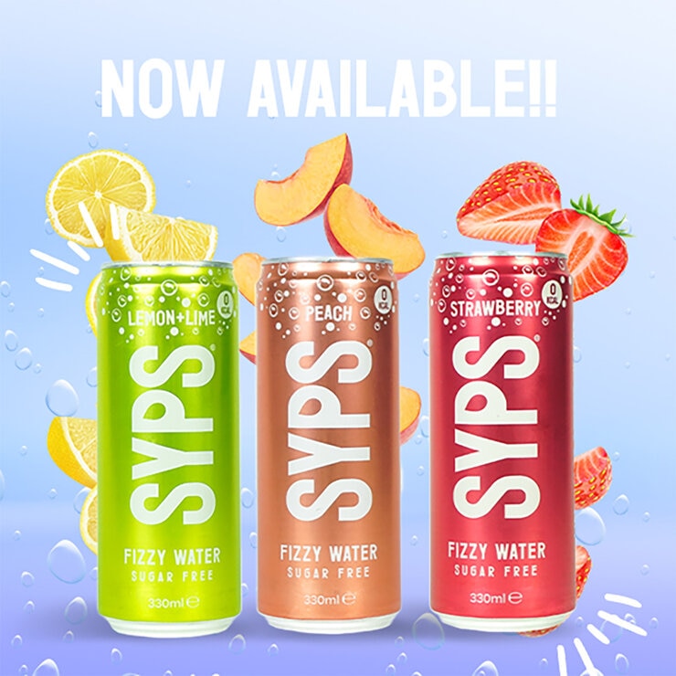 SYPS Fizzy Water Lemon & Lime 12 x 330ml (British brand)
