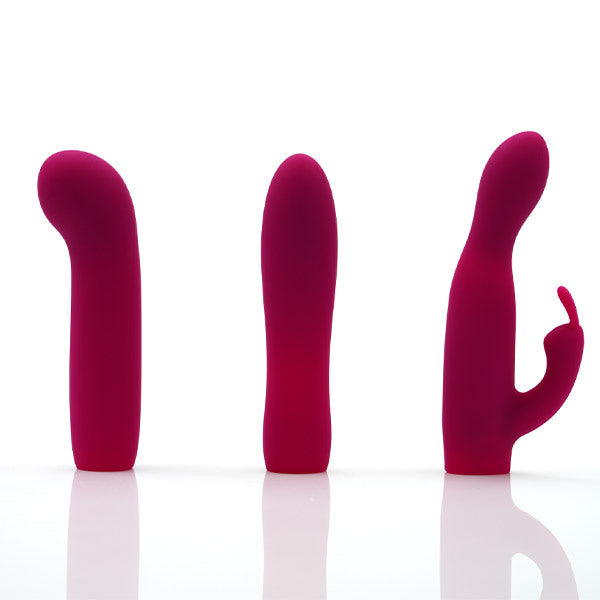 Skins Massage A Trois vibrator set with three covers, UK version