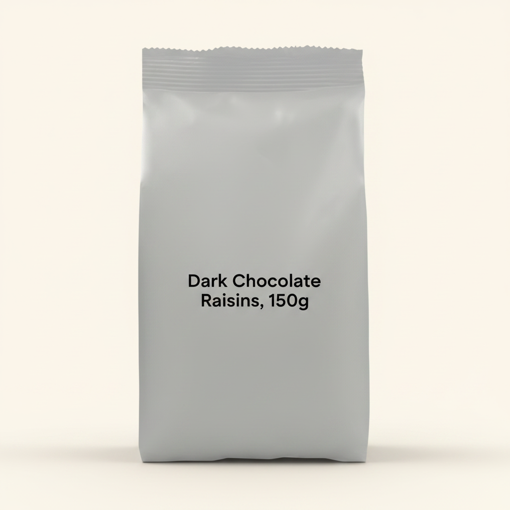 Holland & Barrett dark chocolate raisins 150g, UK version