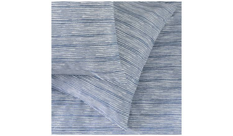 Habitat blue white stripe bedding set single - British product