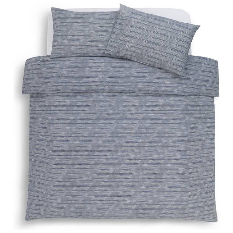 Habitat blue white stripe bedding set single - British product