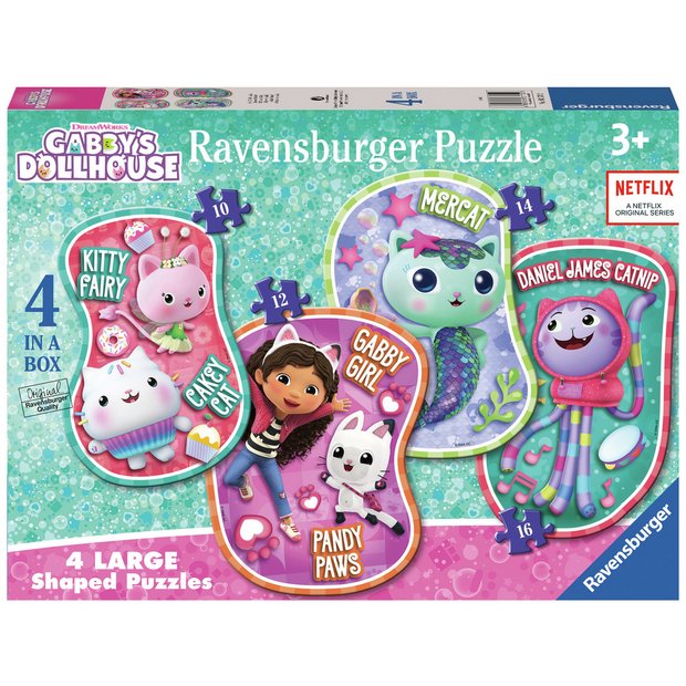 Gabby's Dollhouse shaped puzzle set 52 pieces (British brand)