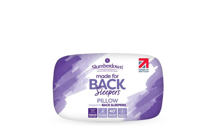 SlumberDown medium support back sleeper pillow 74x48cm - British product