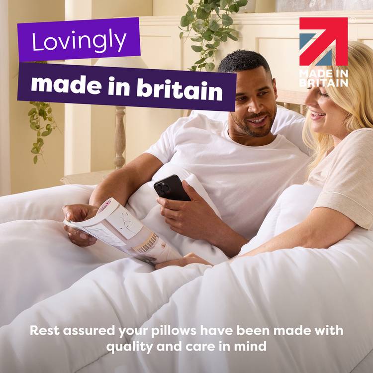 SlumberDown medium support back sleeper pillow 74x48cm - British product