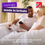 SlumberDown medium support back sleeper pillow 74x48cm - British product