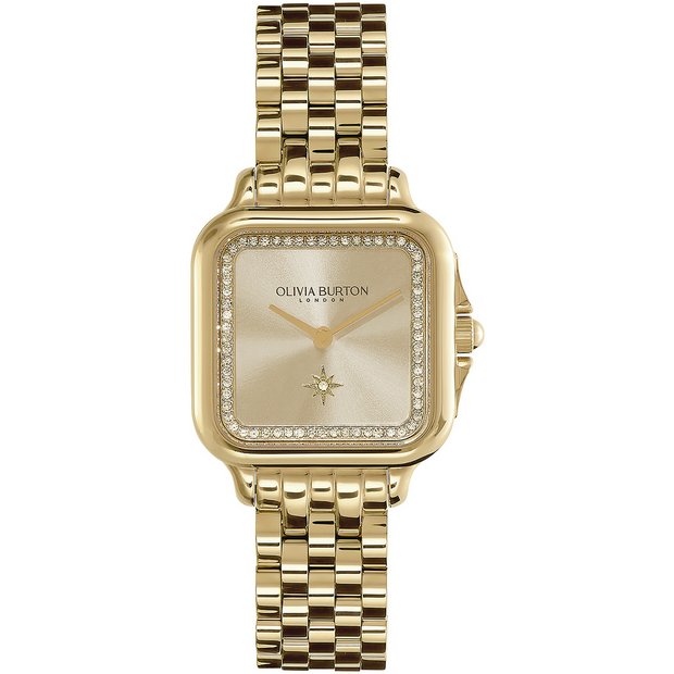 Olivia Burton gold stainless steel bracelet watch - British product