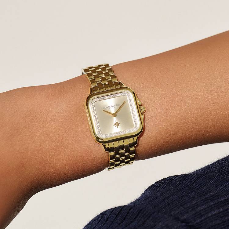 Olivia Burton gold stainless steel bracelet watch - British product