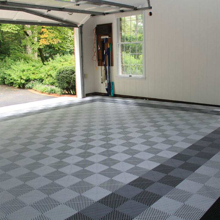 Swisstrax Ribtrax Pro garage floor tiles 25 pack 4m², imported from the UK
