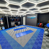 Swisstrax Ribtrax Pro garage floor tiles 25 pack 4m², imported from the UK