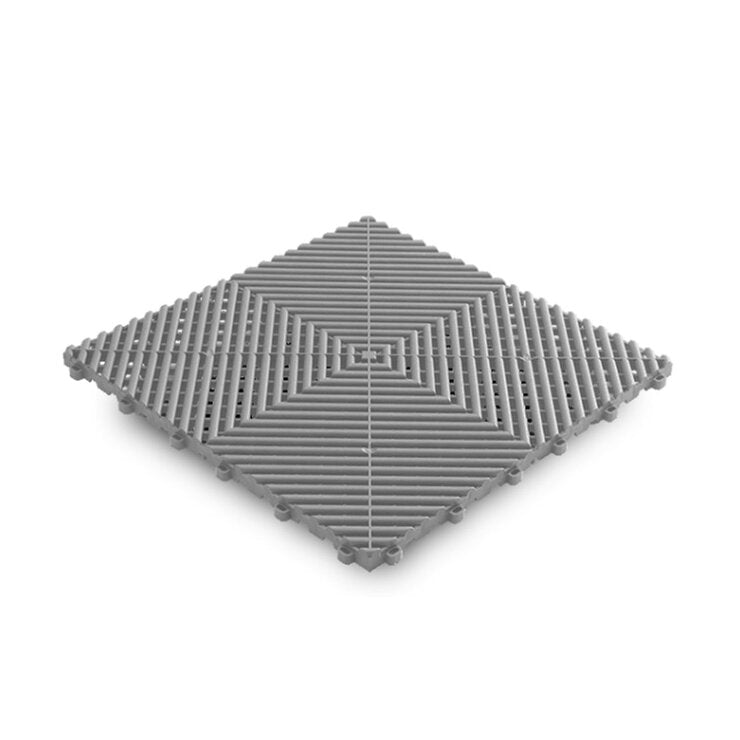 Swisstrax Ribtrax Pro floor tiles Pearl Silver 4m², UK version