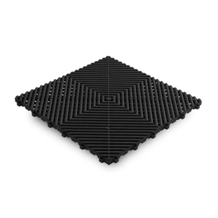 Swisstrax Ribtrax Pro garage tiles Jet Black (British brand)