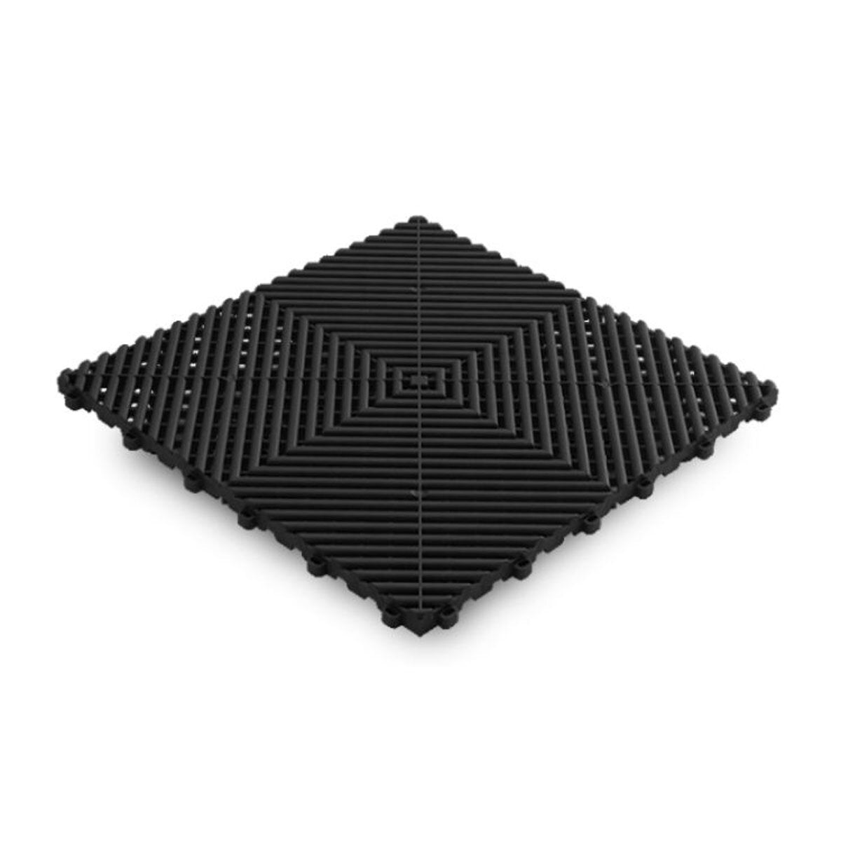 Swisstrax Ribtrax Pro garage tiles Jet Black (British brand)