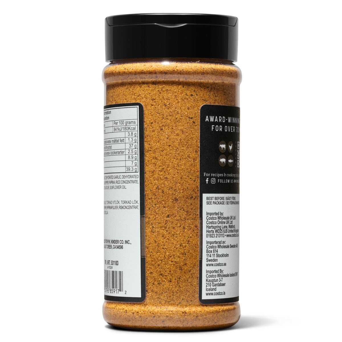 Kinder's woodfired garlic seasoning 362g, UK version
