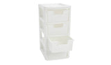 Argos Home rattan storage tower 4-drawer white, imported from the UK