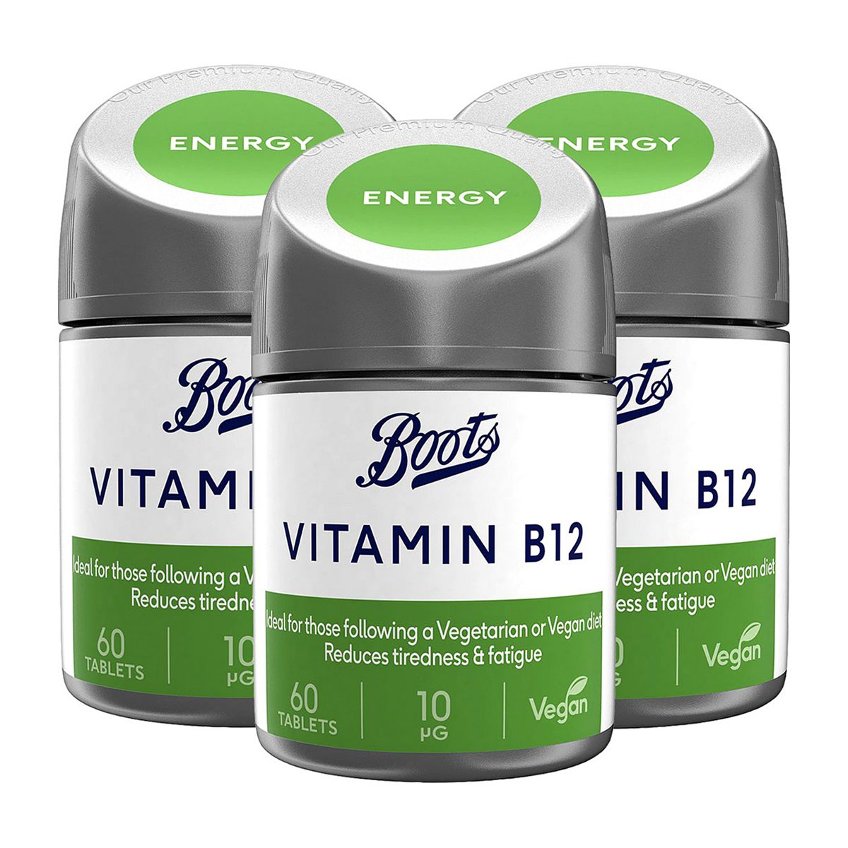 Boots Vitamin B12 10ug Bundle: 3 x 60 Tablets (6 month supply) GOODS Boots   