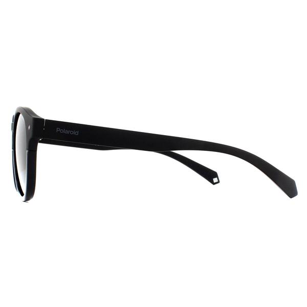 Polaroid black polarized men sunglasses round frame, imported from the UK