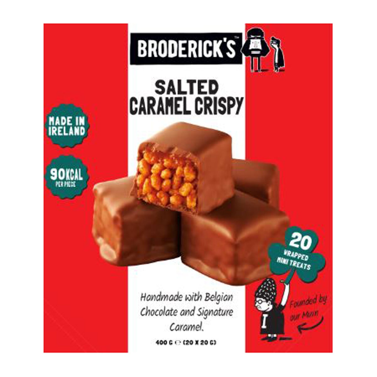 Broderick Brothers salted caramel crispy chocolate chunks 400g - British product