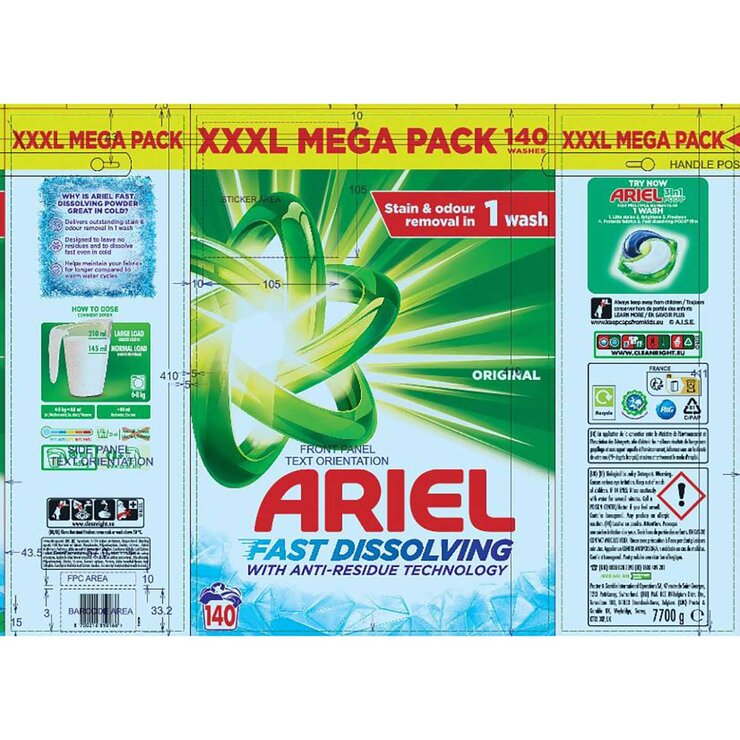 Ariel Actilift Washing Powder 140 Wash - British product