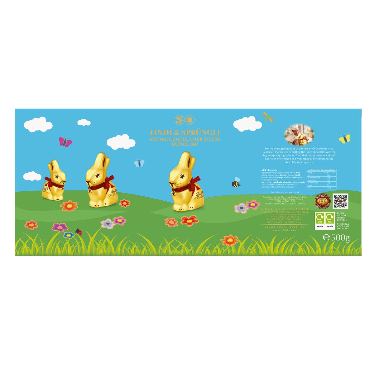 Lindt Gold Bunnies chocolate gift 500g, UK version
