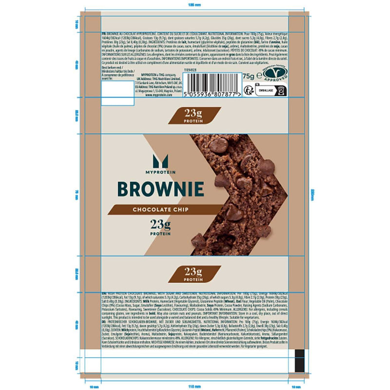 My Protein chocolate brownie protein bar 12x75g (British brand)