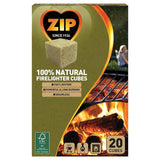 Zip 100% Natural Firelighter Cubes   20 per pack GOODS M&S   