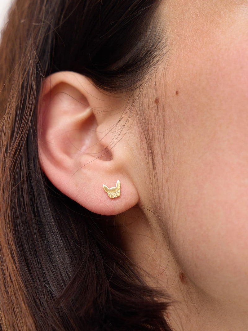 Oliver Bonas bulldog stud earrings - British product