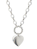 Oliver Bonas silver heart waterproof necklace, British brand