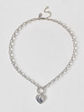Oliver Bonas silver heart waterproof necklace, British brand