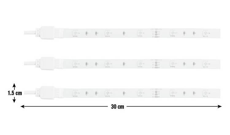 Argos Home Atollo LED colour changing strip lights set of 4 (British brand)