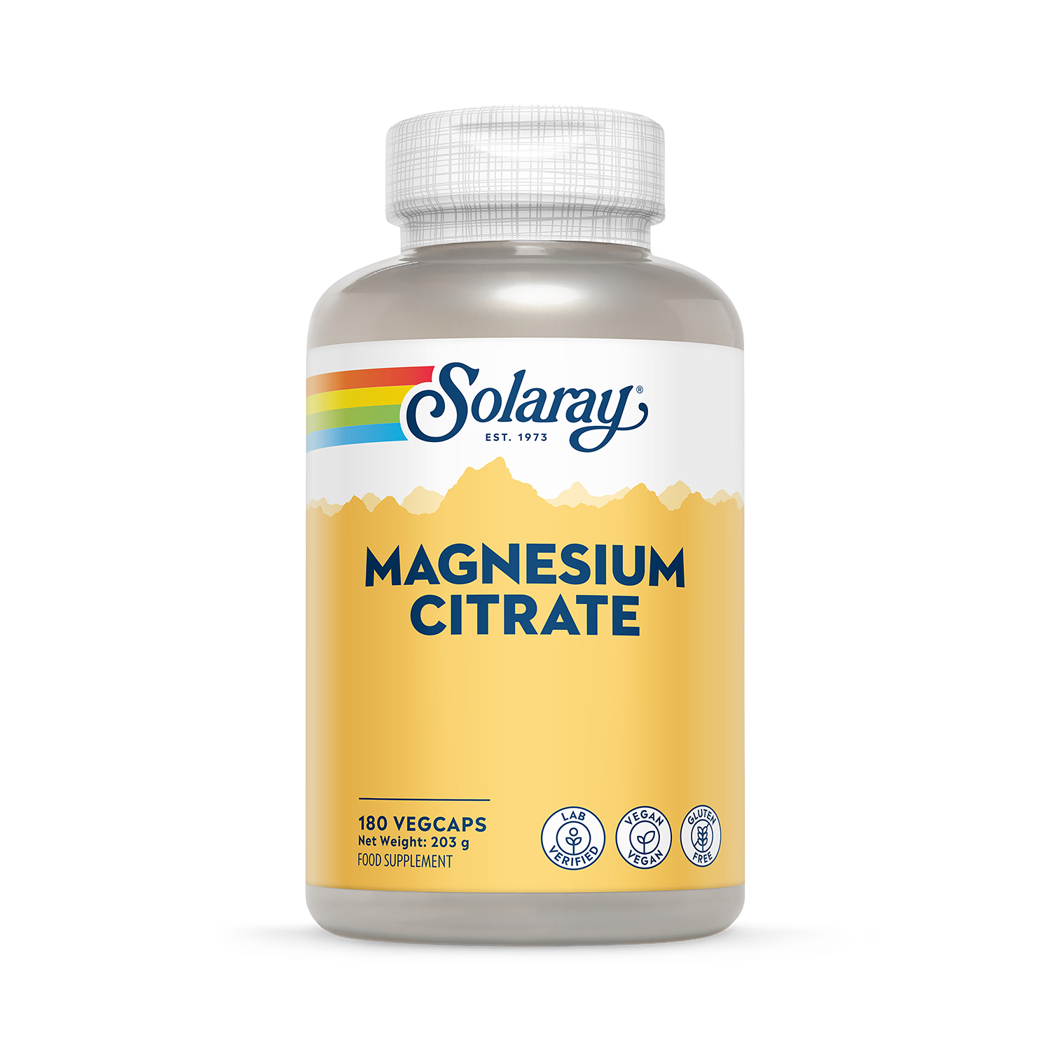 Solaray magnesium citrate capsules 400mg 180 count, imported from the UK