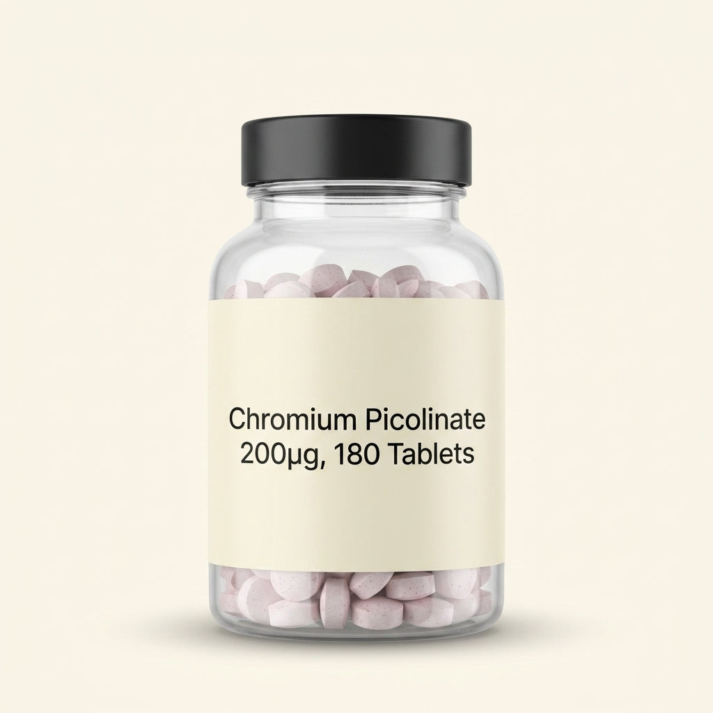 Holland & Barrett chromium picolinate tablets 200µg (British brand)