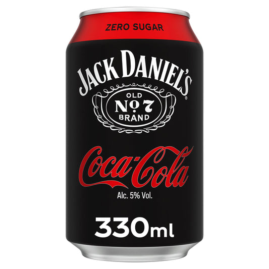 Jack Daniel's & Coca-Cola Zero 330ml GOODS Sainsburys   