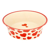 Petface Ceramic Red Heart Cat Bowl Flared GOODS M&S   