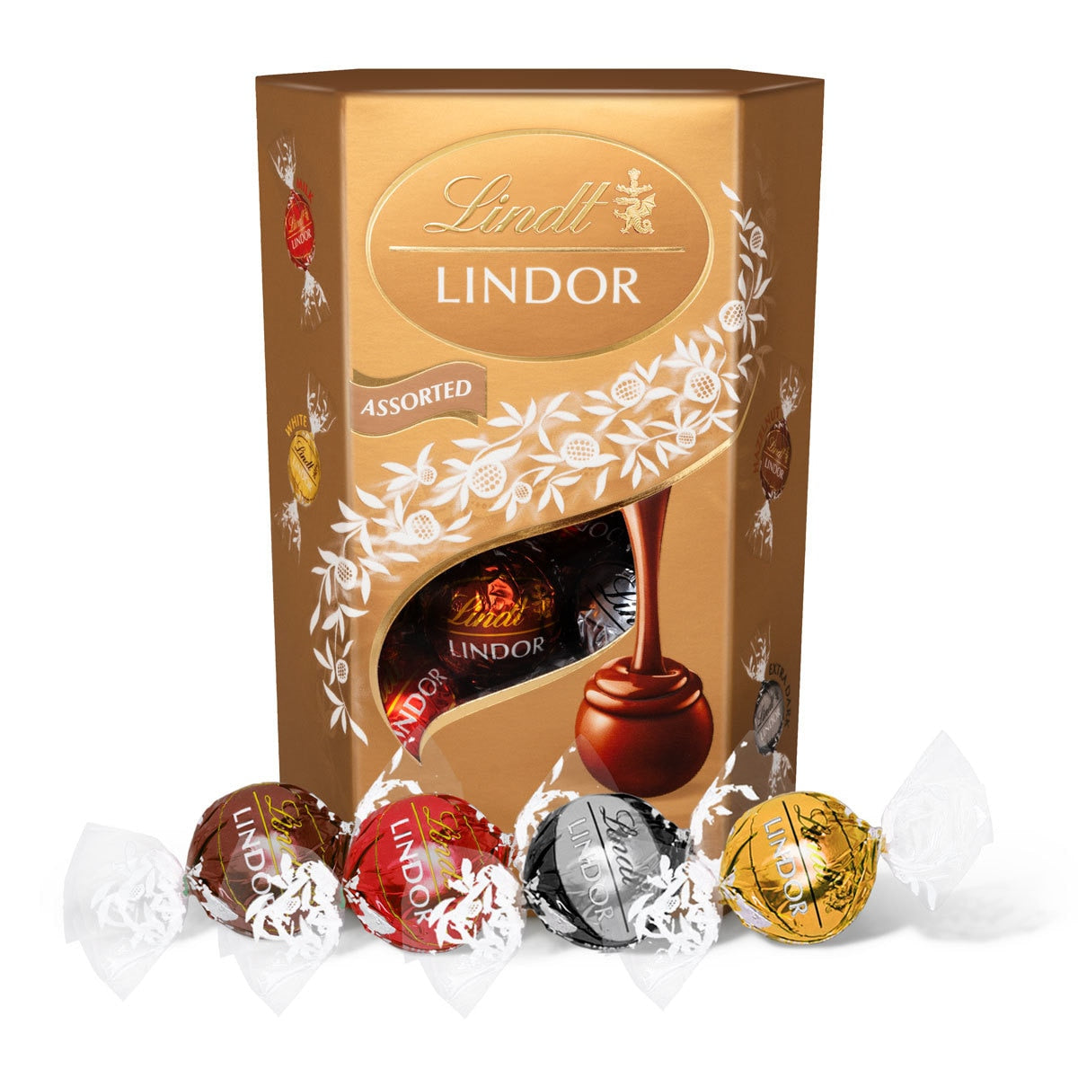 Lindt Lindor milk chocolate truffles 4x200g box, UK version