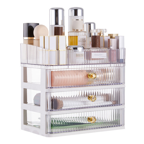 Livingandhome 4-Tier Makeup Organizer with Drawers