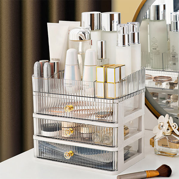 Livingandhome 4-Tier Makeup Organizer with Drawers