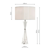 Risha Crystal Table Lamp with Ivory Faux Silk Shade GOODS Costco UK