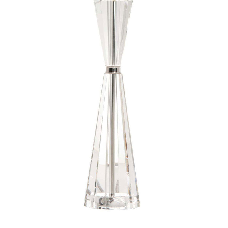Risha crystal table lamp with ivory faux silk shade, imported from the UK